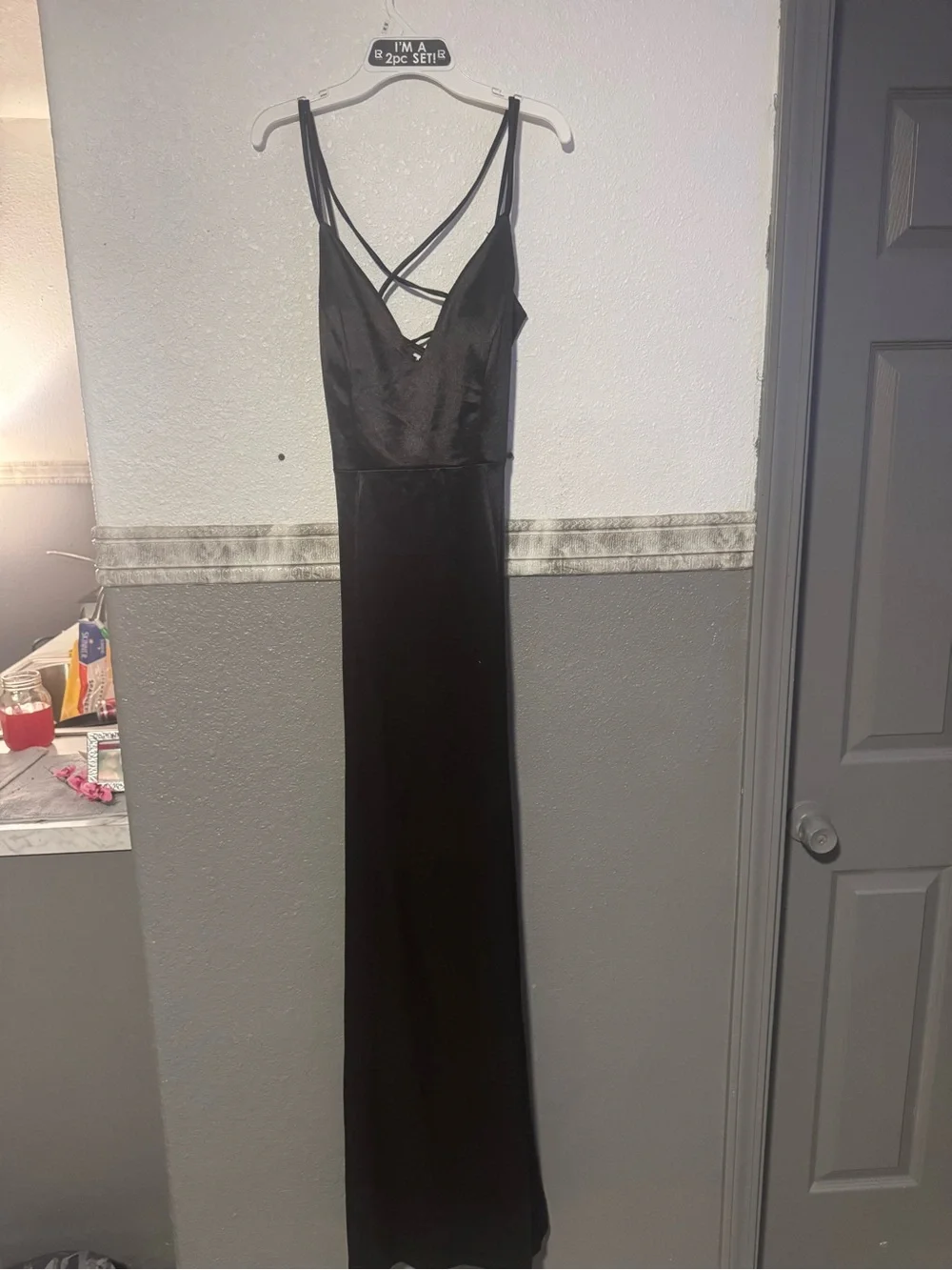 Windsor Black Satin Slip Chemise